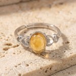 Bague Ajustable "Joie & Abondance" en Citrine - - L'Arbre des Chakras