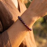 Bracelet "Force de Vie" en Grenat Almandin - - L'Arbre des Chakras