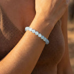 Bracelet "Bonheur" en Aigue-Marine - - L'Arbre des Chakras