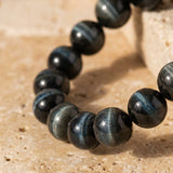 Bracelet "Ange Gardien" en Oeil de Faucon - - L'Arbre des Chakras