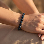 Bracelet "Ange Gardien" en Oeil de Faucon - - L'Arbre des Chakras