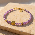 Bracelet "Lien Protecteur" en Pierres Naturelles - Améthyste - L'Arbre des Chakras