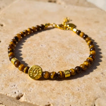 Bracelet Lien Protecteur Mauvais Œil en Pierres Naturelles - Oeil de tigre - L'Arbre des Chakras