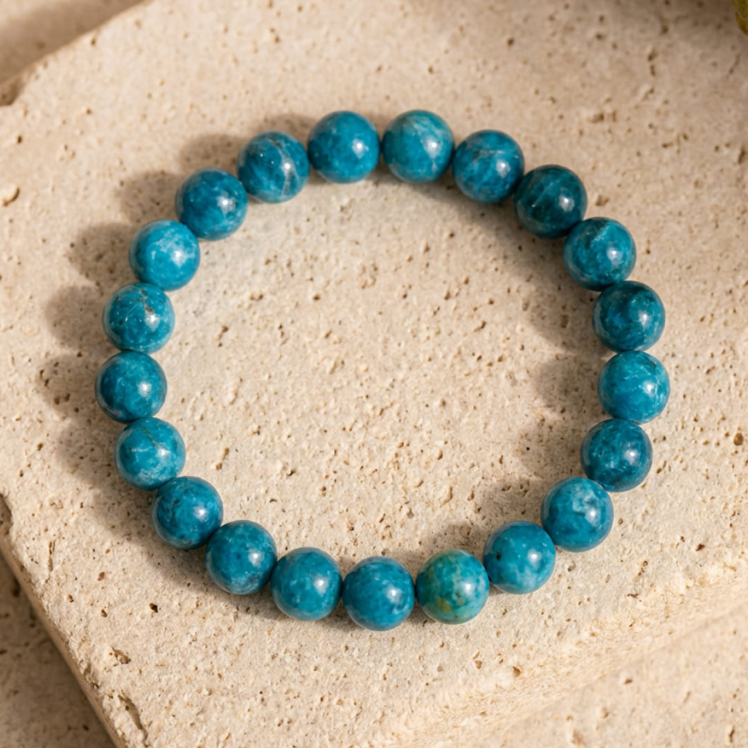 Bracelet "Clarté Intérieure" en Apatite - - L'Arbre des Chakras