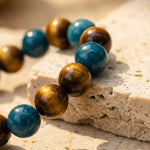 Bracelet "Harmonie Intérieure" en Apatite & Oeil de Tigre - - L'Arbre des Chakras