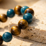 Bracelet "Harmonie Intérieure" en Apatite & Oeil de Tigre - - L'Arbre des Chakras