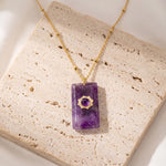 Pendentif “Éclat Violet Impérial” en Améthyste - - L'Arbre des Chakras