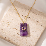 Pendentif “Éclat Violet Impérial” en Améthyste - - L'Arbre des Chakras