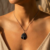 Pendentif Arbre de Guérison en Pierre Naturelle - - L'Arbre des Chakras