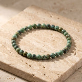 Bracelet Fin en Pierres Naturelles de 4mm - Turquoise Africaine / 17cm - L'Arbre des Chakras