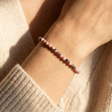 Bracelet Fin en Pierres Naturelles de 4mm - - L'Arbre des Chakras