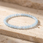 Bracelet Fin en Pierres Naturelles de 4mm - Aigue-Marine / 17cm - L'Arbre des Chakras