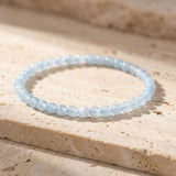 Bracelet Fin en Pierres Naturelles de 4mm - Aigue-Marine / 17cm - L'Arbre des Chakras