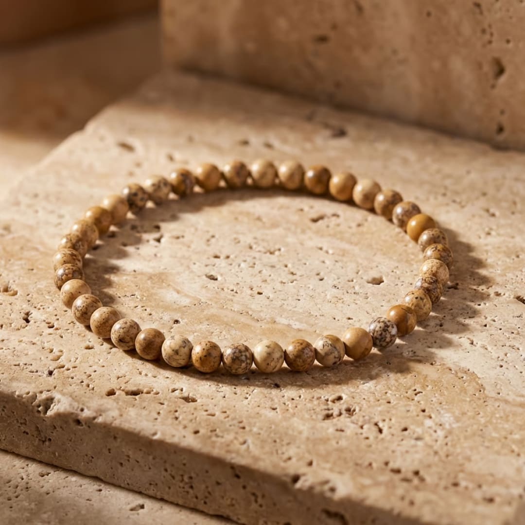 Bracelet Fin en Pierres Naturelles de 4mm - - L'Arbre des Chakras