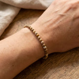 Bracelet Fin en Pierres Naturelles de 4mm - - L'Arbre des Chakras