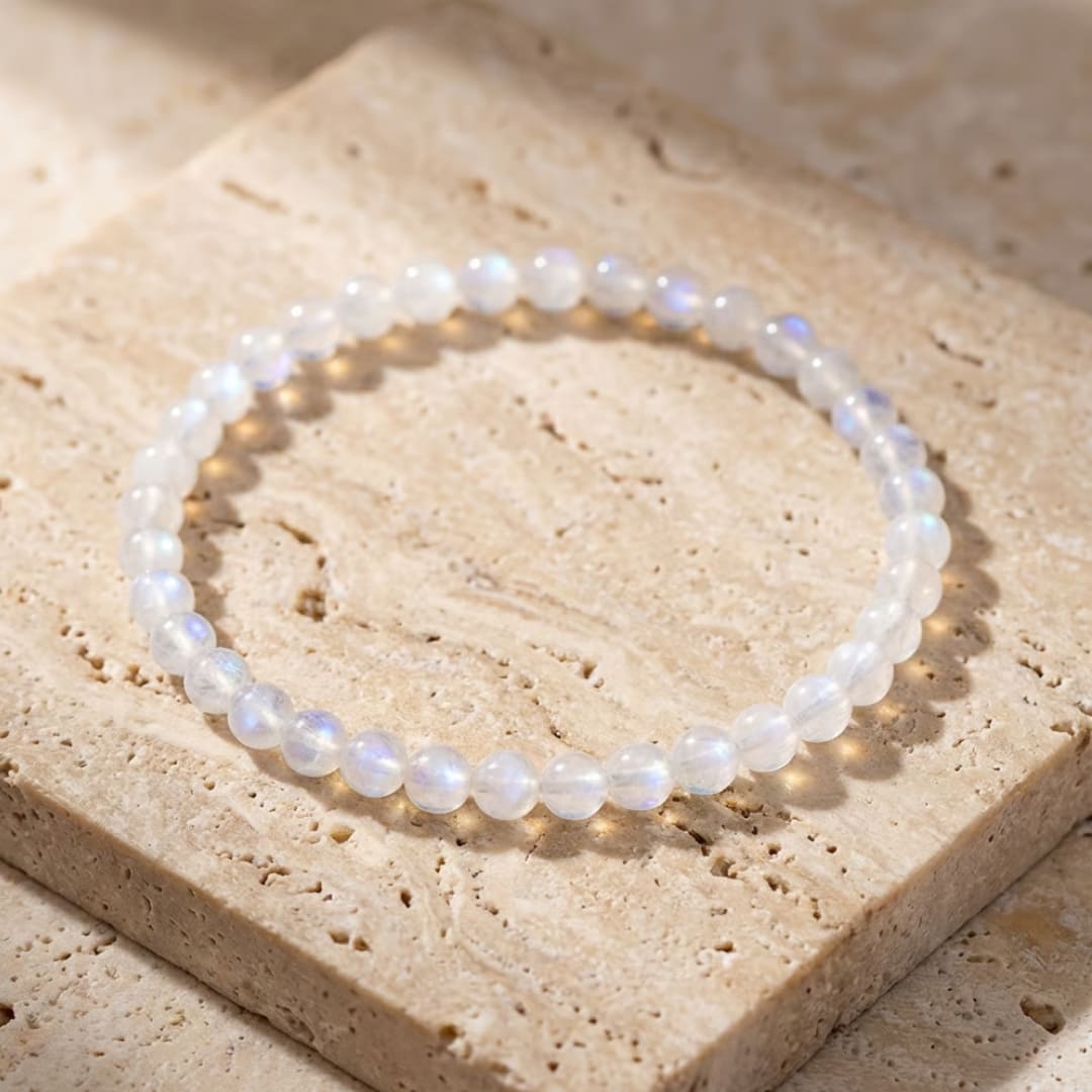 Bracelet Fin en Pierres Naturelles de 4mm - - L'Arbre des Chakras