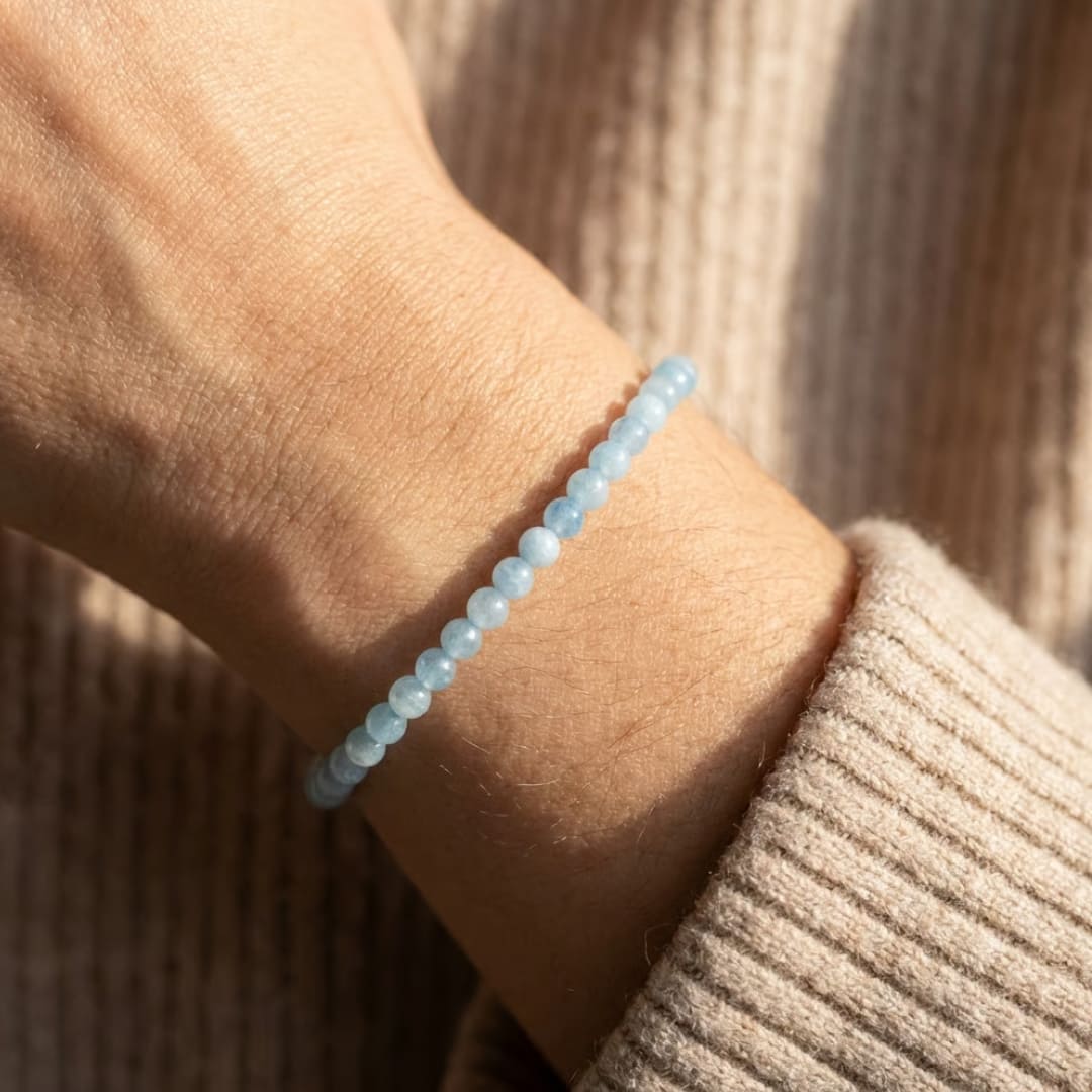 Bracelet Fin en Pierres Naturelles de 4mm - - L'Arbre des Chakras