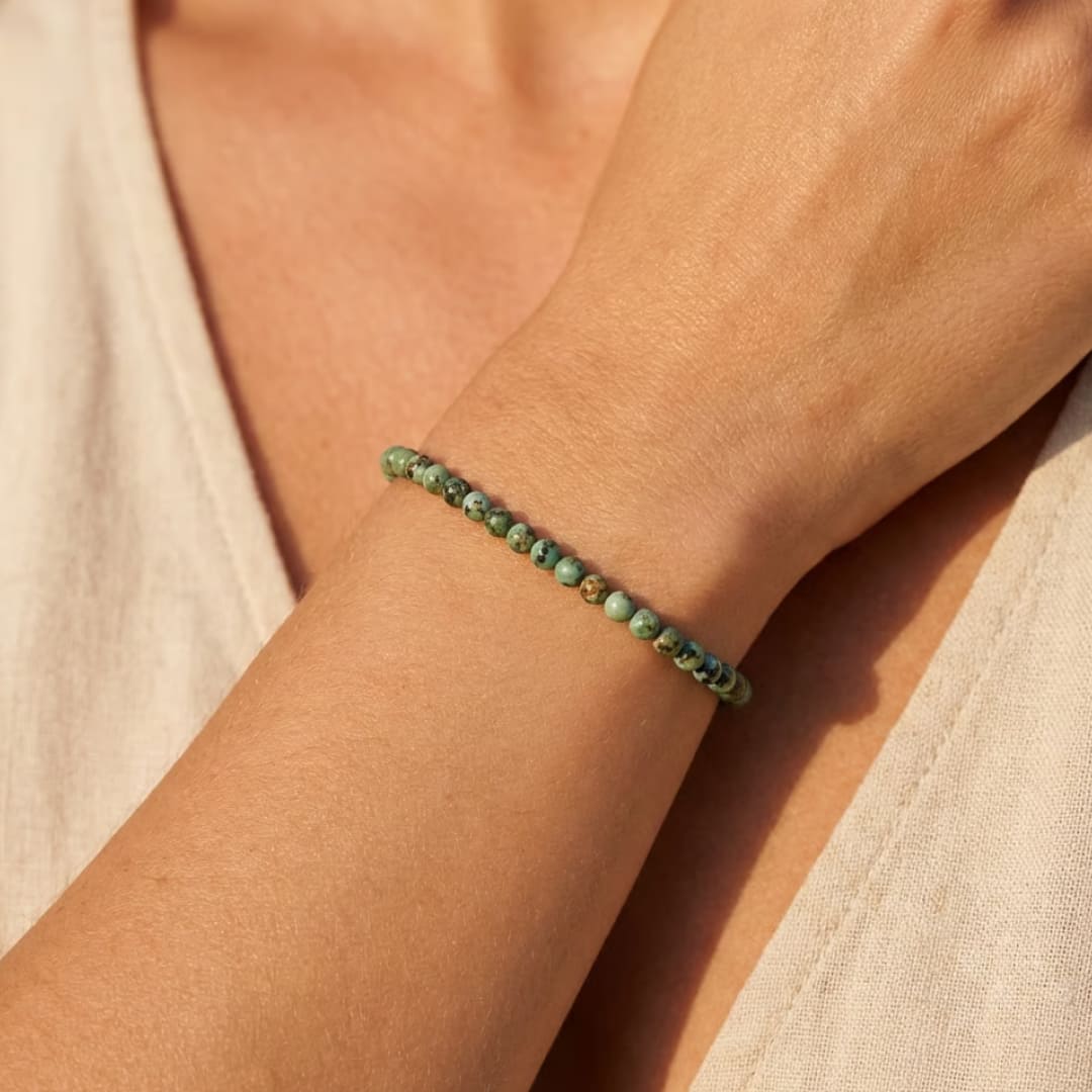 Bracelet Fin en Pierres Naturelles de 4mm - - L'Arbre des Chakras