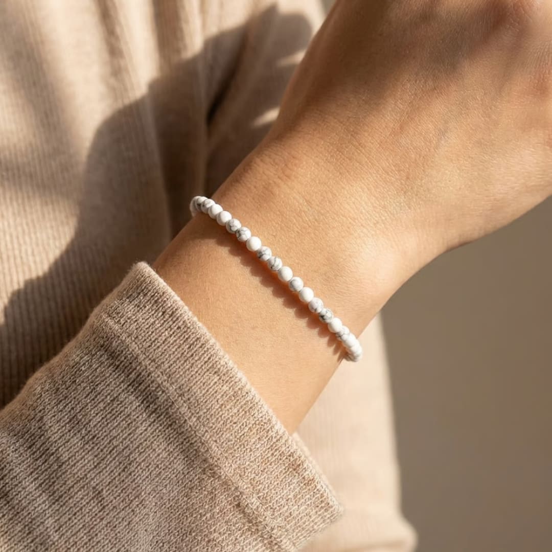 Bracelet Fin en Pierres Naturelles de 4mm - - L'Arbre des Chakras