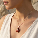 Pendentif "Force Douce" en Jaspe Rouge