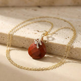 Pendentif "Force Douce" en Jaspe Rouge