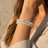 Bracelet "Esprit Léger" en Cristal de Roche Craquelé