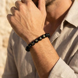 Bracelet "Bouclier de Lumière" en Obsidienne Dorée - - L'Arbre des Chakras