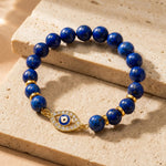 Bracelet "Regard de Vérité" en Lapis Lazuli - 17cm - L'Arbre des Chakras