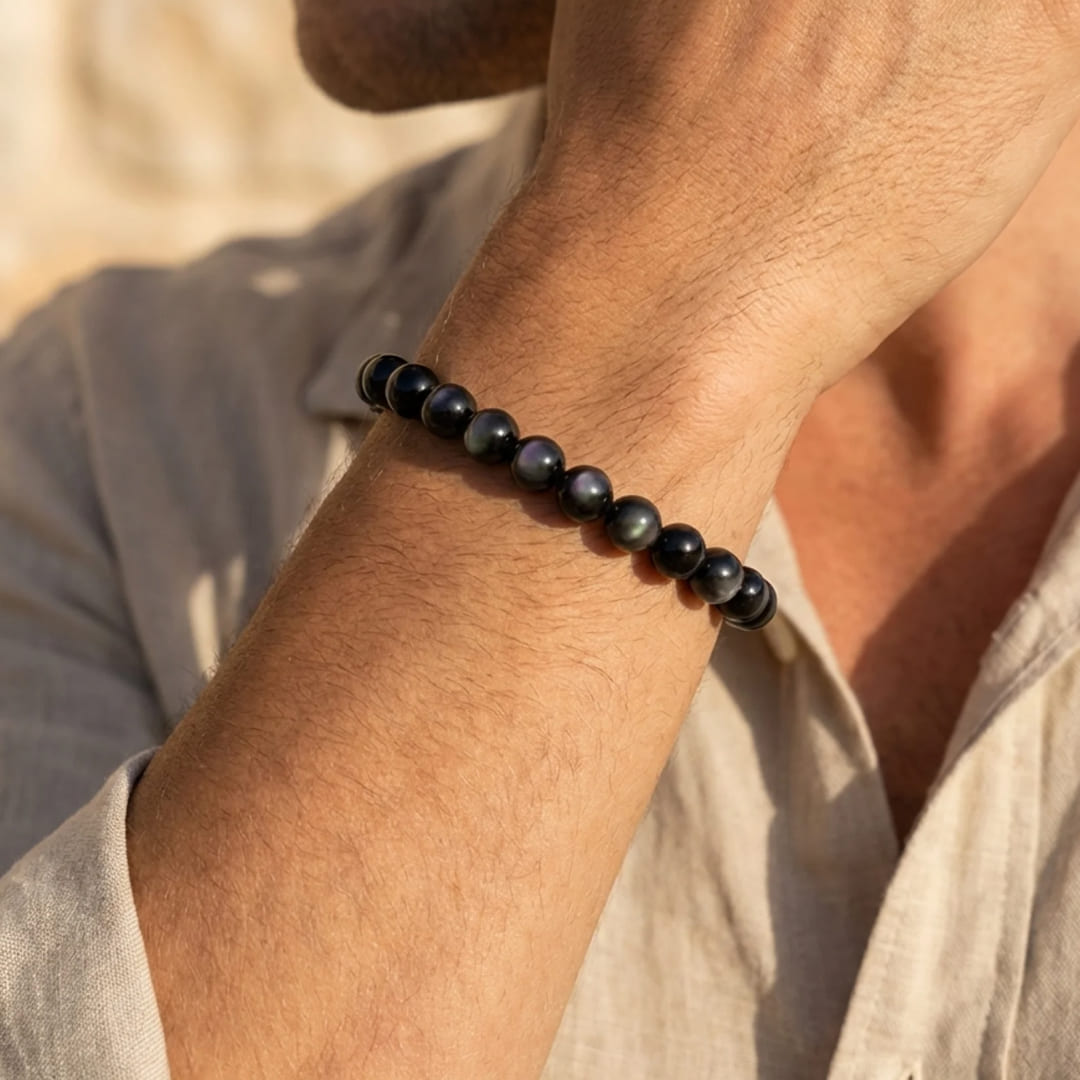 Bracelet "Guidance" en Obsidienne Œil Céleste - - L'Arbre des Chakras