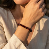 Bracelet "Bouclier Terrestre" en Œil de Taureau - - L'Arbre des Chakras