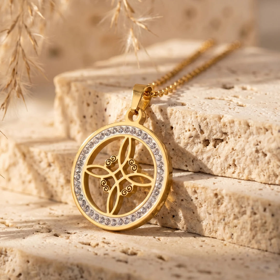 Pendentif "Nœud de Sorcière" Protection Divine - Or - L'Arbre des Chakras