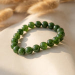 Bracelet “Dhara” en Jade Néphrite - - L'Arbre des Chakras