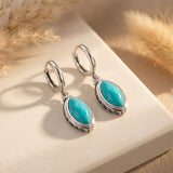 Boucles d’Oreilles "Douce Harmonie" en Turquoise - - L'Arbre des Chakras