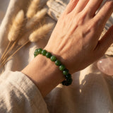 Bracelet “Dhara” en Jade Néphrite - - L'Arbre des Chakras