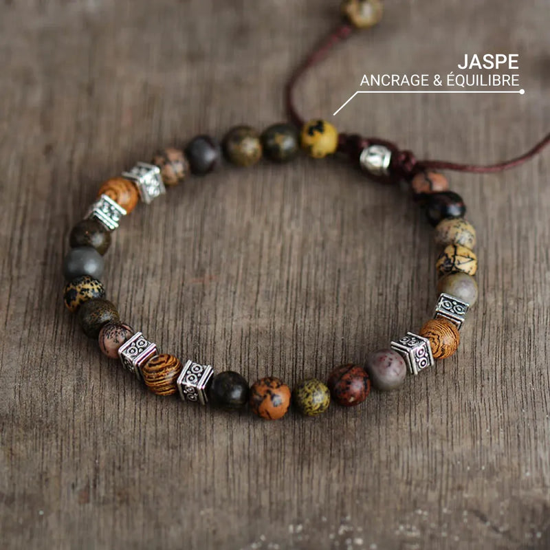 Bracelet "Stabilité Intérieure" en Jaspe -  - L'Arbre des Chakras