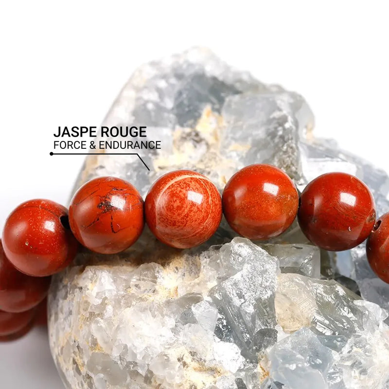 Bracelet &quot;Énergie Vitale&quot; en Jaspe Rouge -  - L&#39;Arbre des Chakras