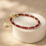 Bracelet "Mois Sacré" – Pierre de Naissance - Janvier - Grenat - L'Arbre des Chakras