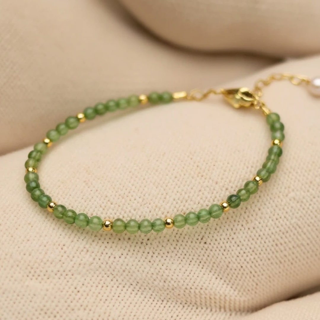 Bracelet "Mois Sacré" – Pierre de Naissance - Août - Péridot - L'Arbre des Chakras