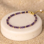 Bracelet "Mois Sacré" – Pierre de Naissance - Février - Améthyste - L'Arbre des Chakras