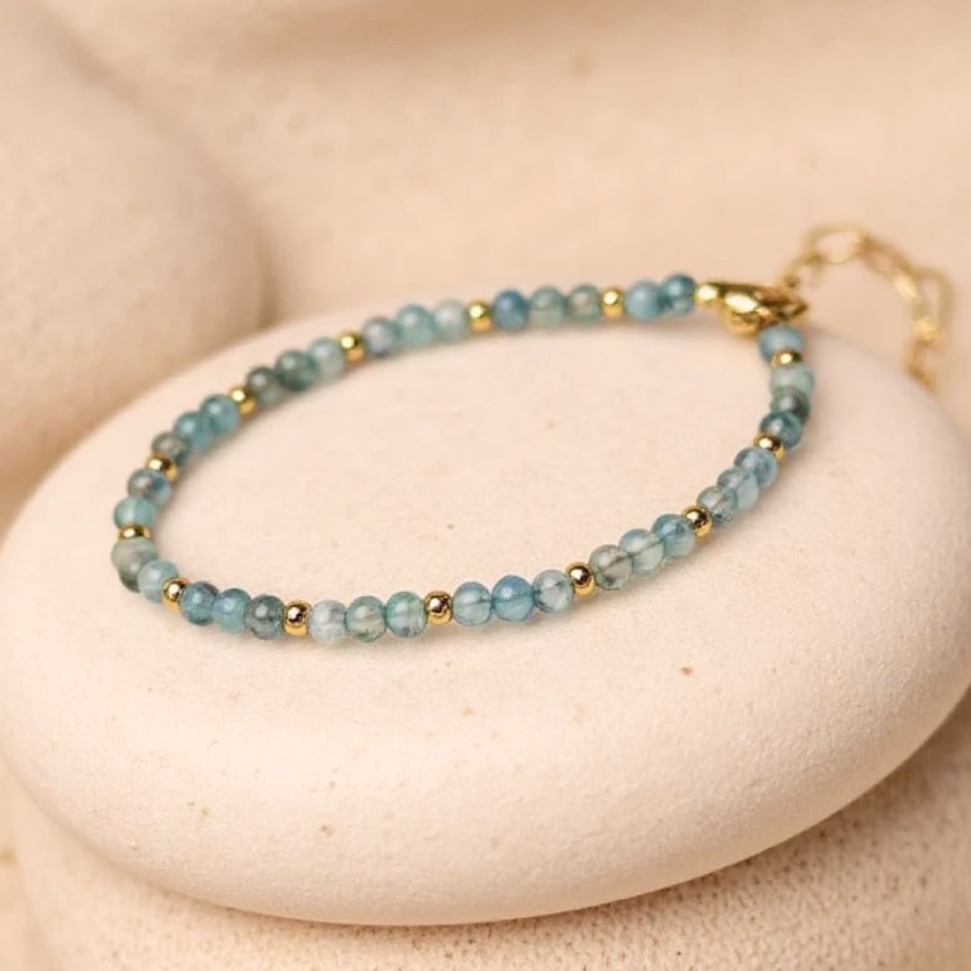 Bracelet "Mois Sacré" – Pierre de Naissance - Mars - Aigue-Marine - L'Arbre des Chakras
