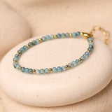 Bracelet "Mois Sacré" – Pierre de Naissance - Mars - Aigue-Marine - L'Arbre des Chakras