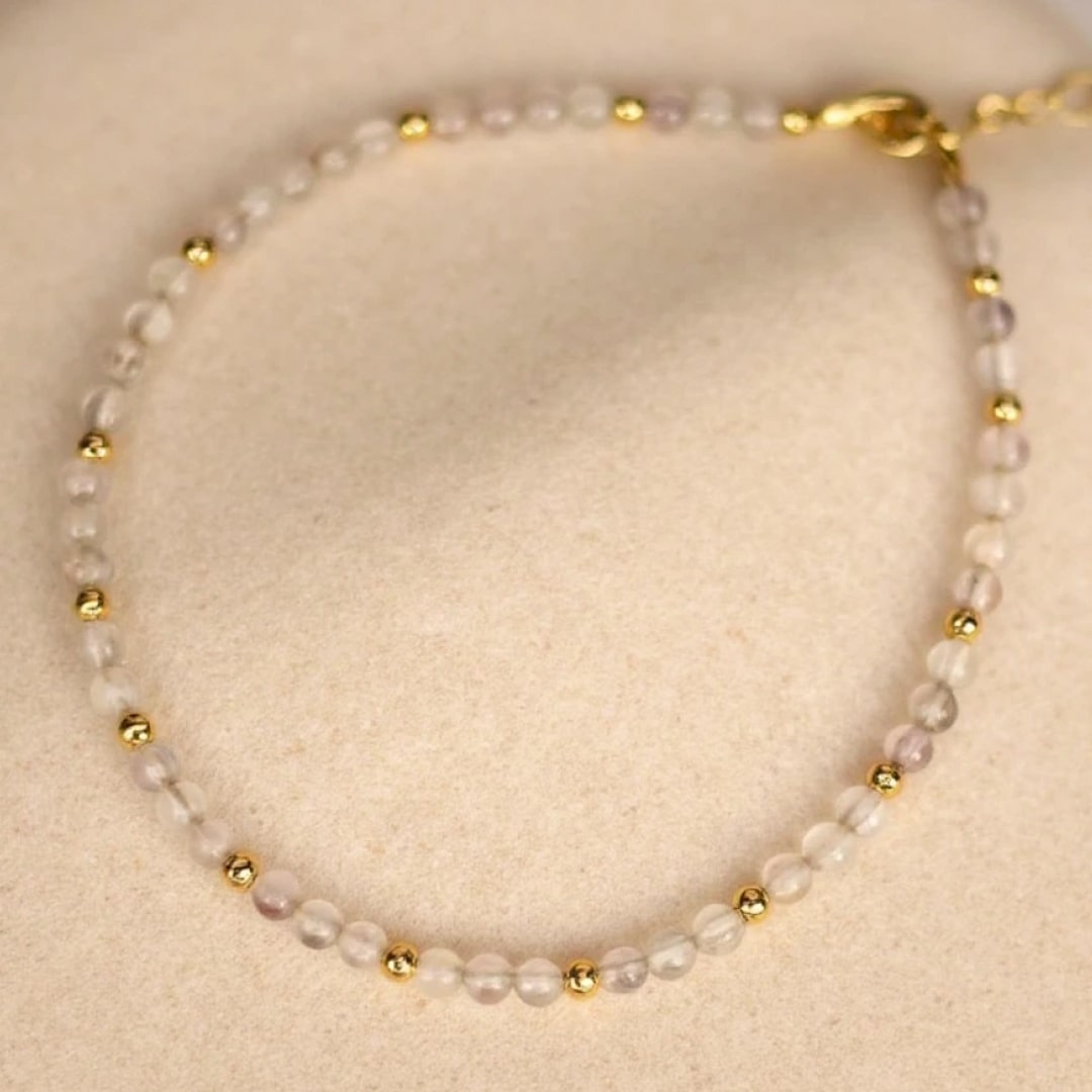Bracelet "Mois Sacré" – Pierre de Naissance - Avril - Quartz Clair - L'Arbre des Chakras