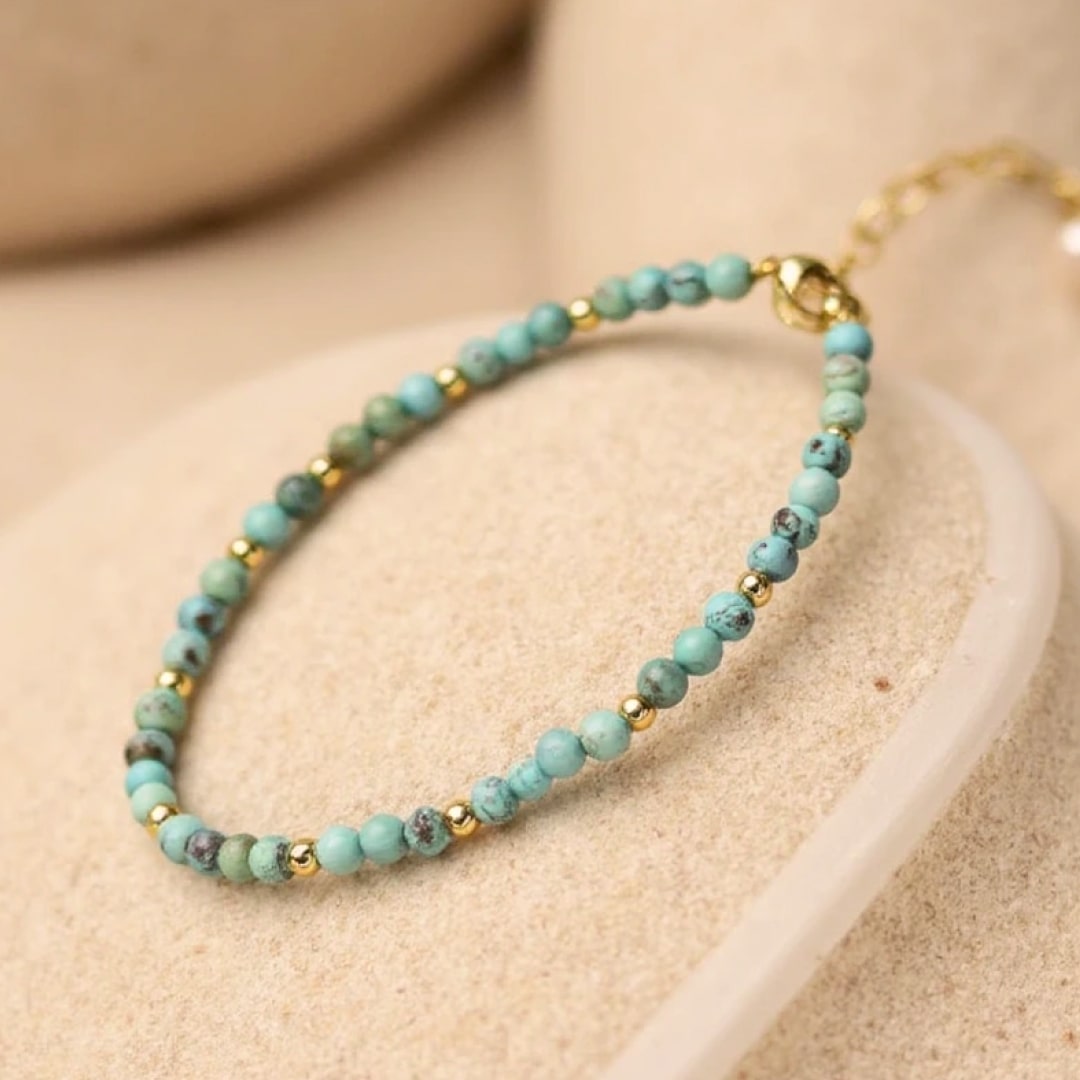 Bracelet "Mois Sacré" – Pierre de Naissance - Décembre - Turquoise - L'Arbre des Chakras