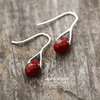 Boucles d’Oreilles Pendantes en Jaspe Rouge -  - L'Arbre des Chakras