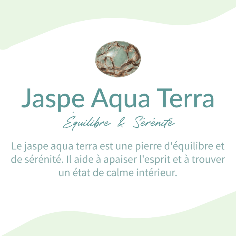 Bracelet "Équilibre" en Jaspe Aqua Terra -  - L'Arbre des Chakras