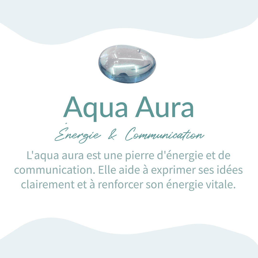 Bracelet "Énergie Céleste" en Aqua Aura -  - L'Arbre des Chakras