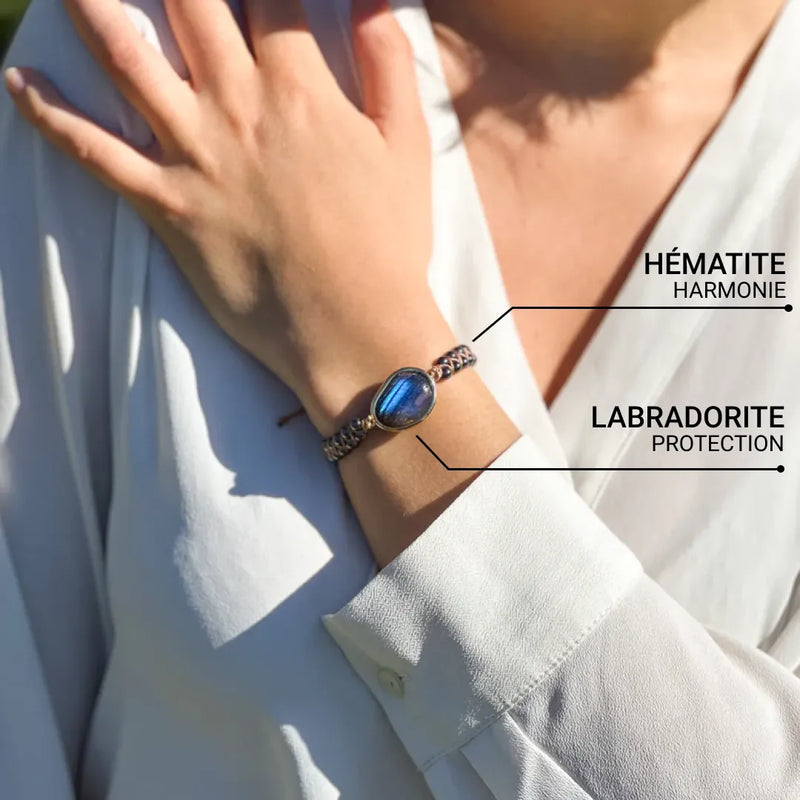 Bracelet Complémentarité en Labradorite – Matière et Lumière