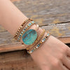 Bracelet Boho "Ouverture d'Esprit" en Jaspe Océan -  - L'Arbre des Chakras