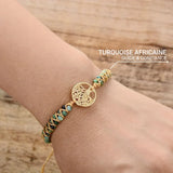 Bracelet "Vie Éternelle" en Turquoise Africaine -  - L'Arbre des Chakras