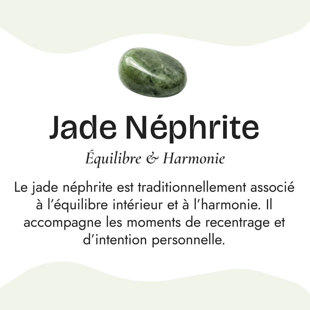 Bracelet “Dhara” en Jade Néphrite - - L'Arbre des Chakras
